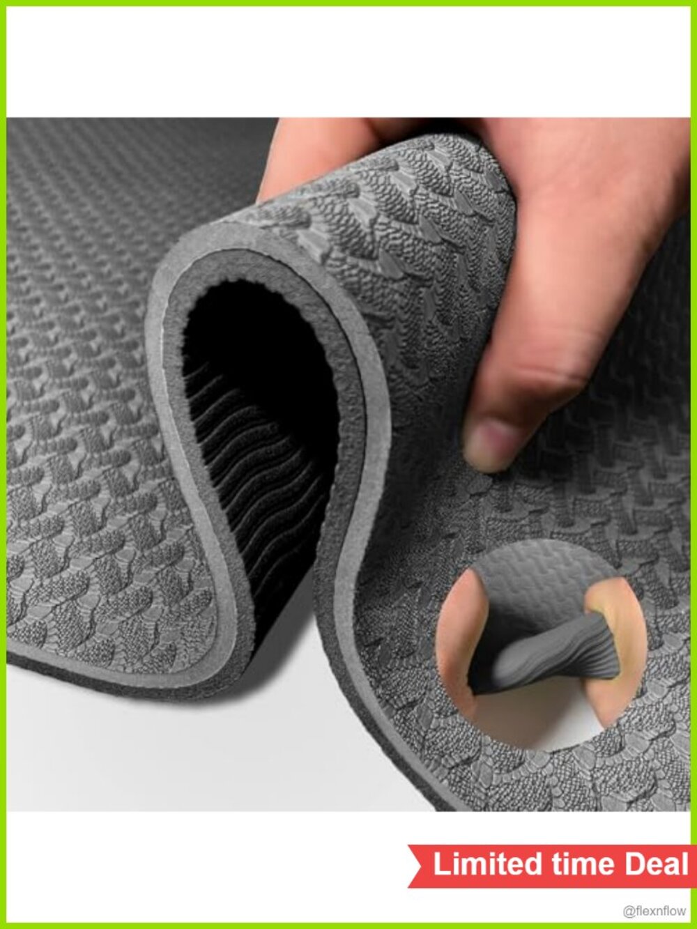 Thick Non-Slip Yoga Mat 8mm with Carrying Strap TPE Eco-Friendly Workout